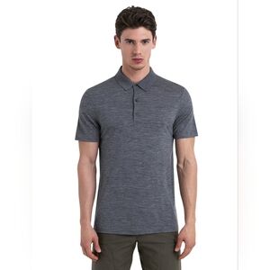Icebreaker Men's Merino Blend 125 Cool-Lite Short Sleeve Polo Shirt Lrg